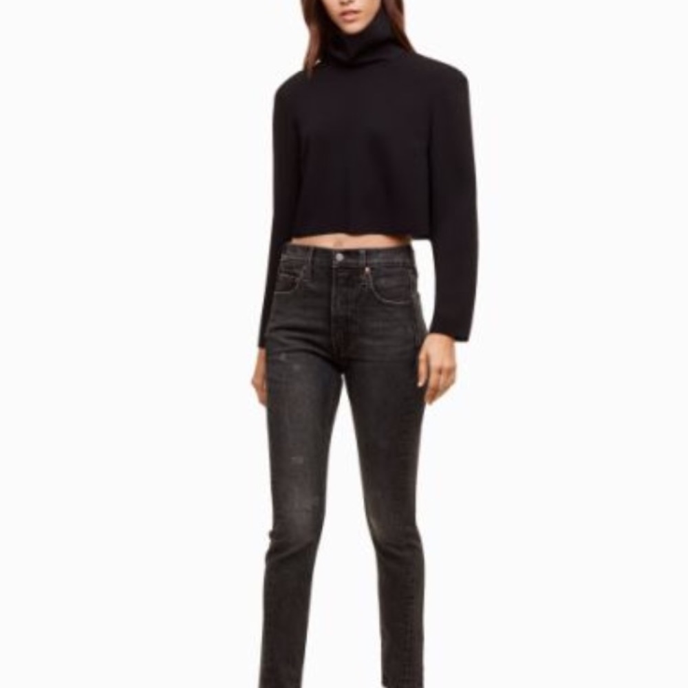 Levi 501 distressed skinny jeans